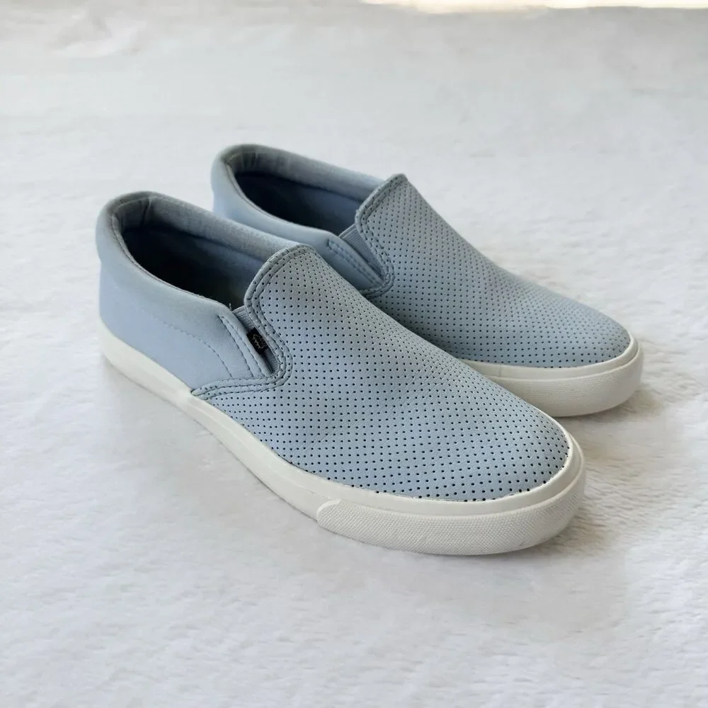 Lamo Piper Sky Blue Perforated Shoes Slip On Size 7